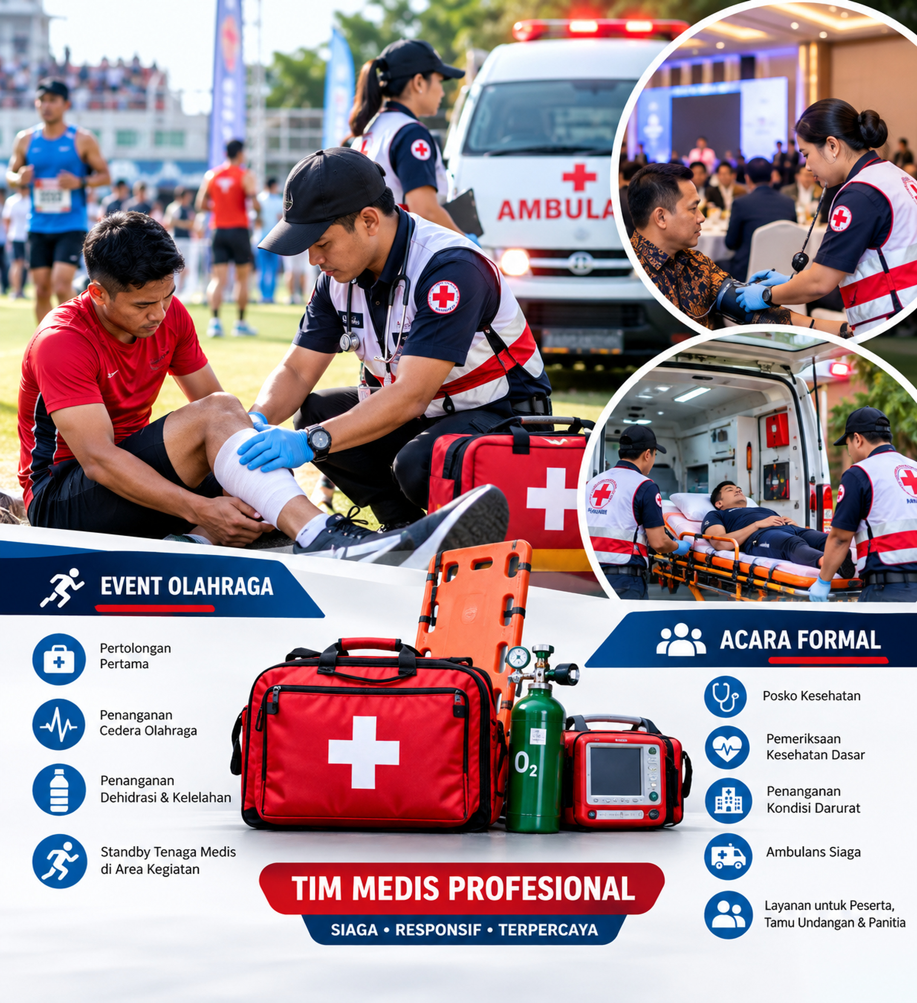 Pelayanan Tim Medis Profesional untuk Event Olahraga dan Acara Formal